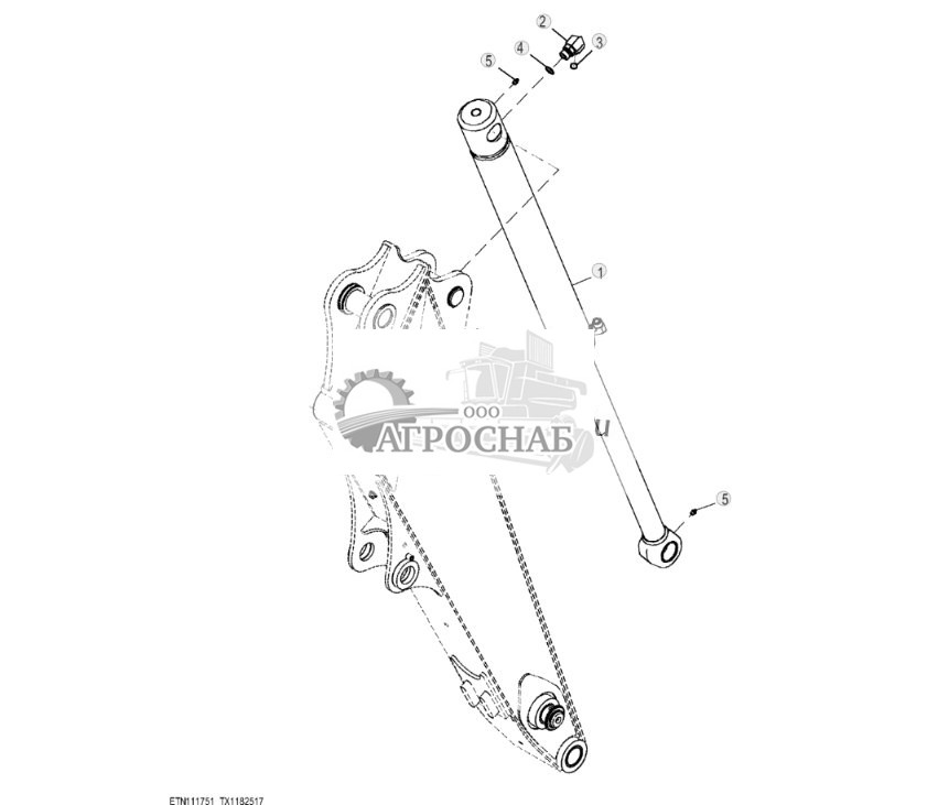 Гидроцилиндр ковша для тяжелых условий эксплуатации, прокладки и фитинг - ST819393 593.jpg